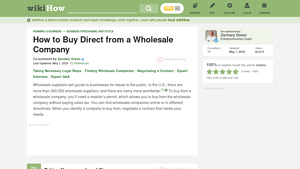 How to Buy Direct from a Wholesale Company: 15 Steps - wikiHow - buying products directly from manufacturer