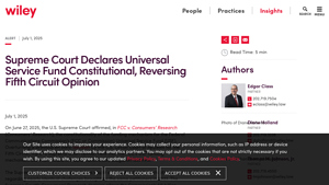 Supreme Court Declares Universal Service Fund Constitutional ... - supreme chair company