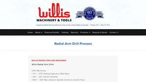 Radial Arm Drill Presses - Willis Machinery - radial drilling machine company