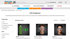 LED Light Up Sunglasses Bulk - Windy City Novelties - retro sunglasses bulk