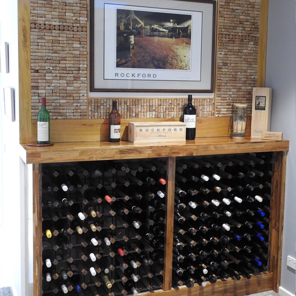 A relevant stock photo of wine rack custom in a typical setting.
