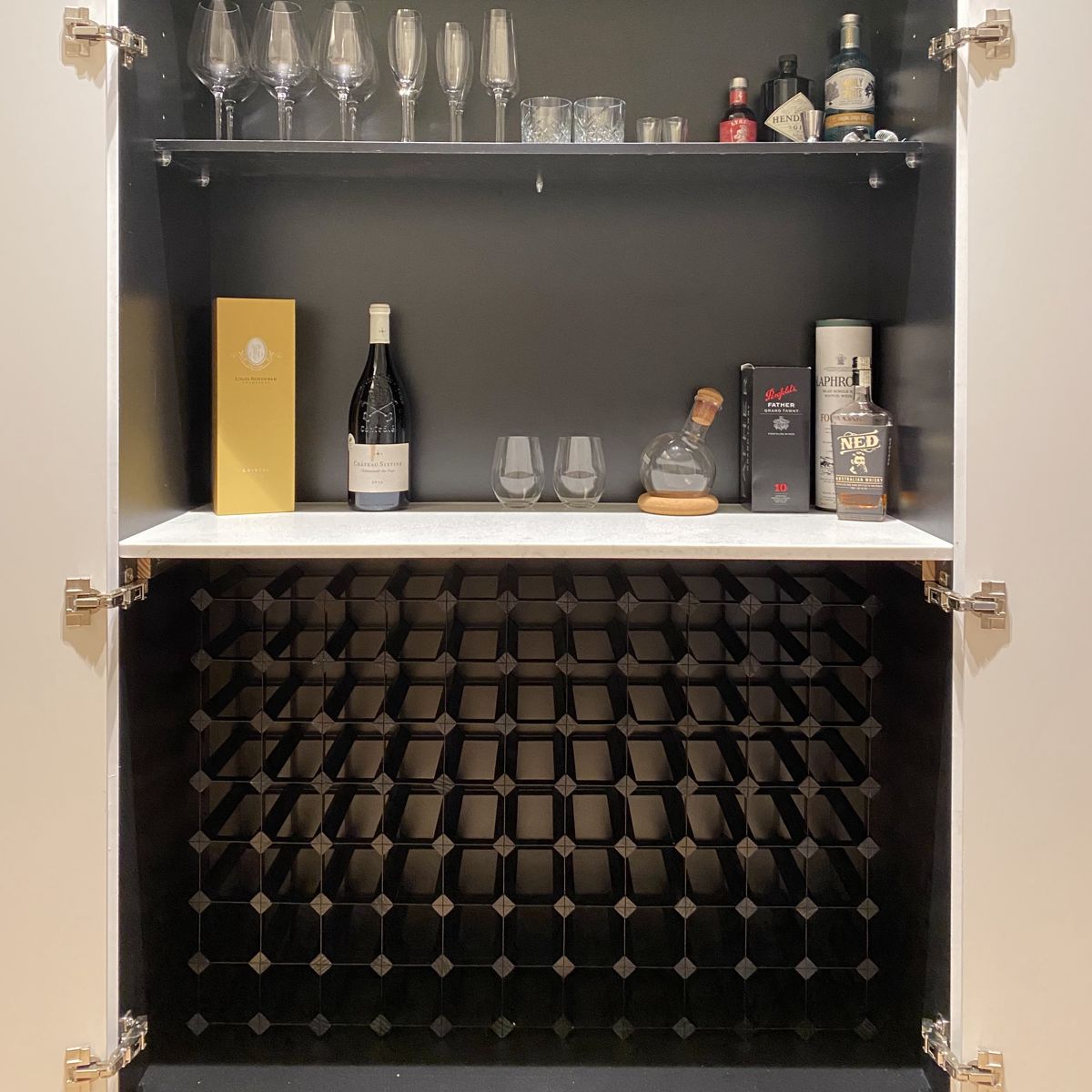 A relevant stock photo of wine rack custom in a typical setting.