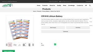 China CR1616 Lithium Battery Suppliers & Manufacturers & Factory - cr1616 battery bulk