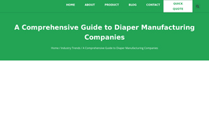 A Comprehensive Guide to Diaper Manufacturing Companies - baby diaper manufacturer