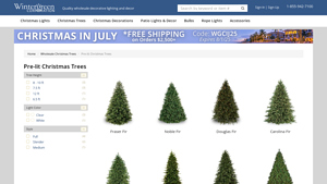 Pre-lit Christmas Trees - Wintergreen Corporation - small artificial christmas trees bulk