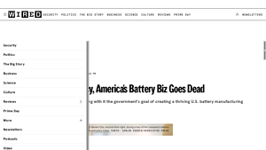With A123's Bankruptcy, America's Battery Biz Goes Dead | WIRED - 123 battery company