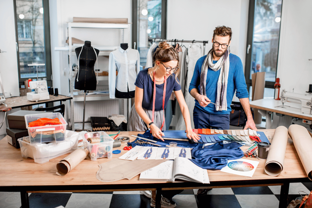 A relevant stock photo of women's clothing manufacturer in a typical setting.