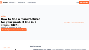 How To Find A Manufacturer For Your Product 2025 | Wonnda - product manufacturer