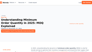 Understanding Minimum Order Quantity In 2025: MOQ Explained - Wonnda - min per manufacturer