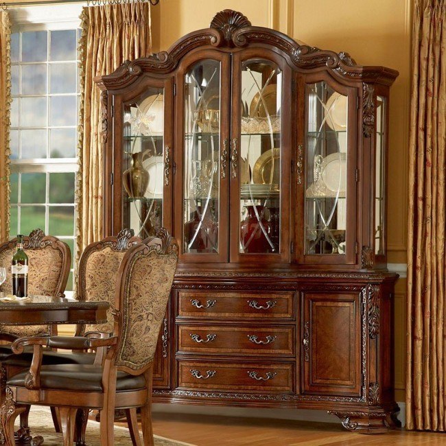 A relevant stock photo of wood furniture china in a typical setting.