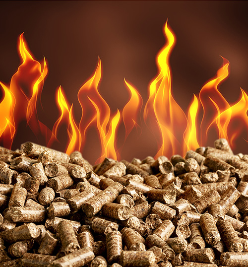 A relevant stock photo of wood pellet fuel manufacturers,pellet fuel in a typical setting.