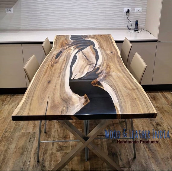 A relevant stock photo of wood table top custom in a typical setting.