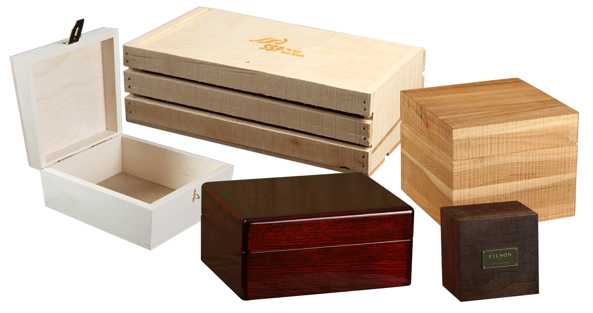 A relevant stock photo of wooden boxe manufacturer in a typical setting.