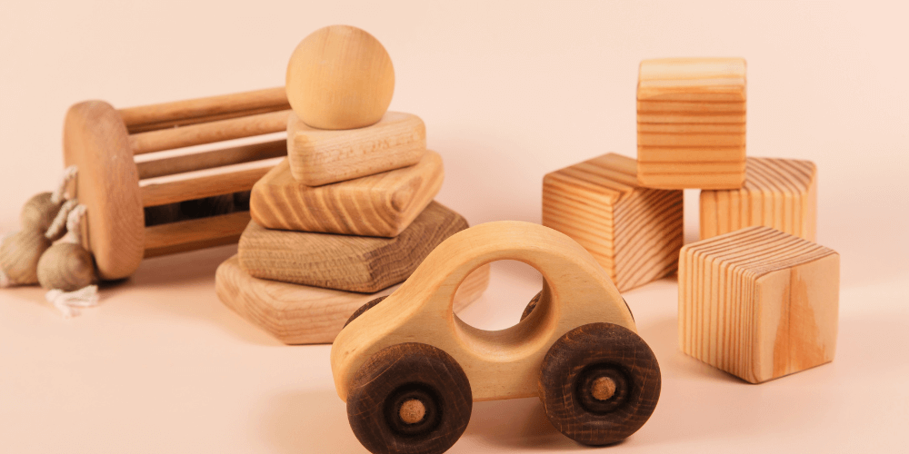 A relevant stock photo of wooden toys supplier in a typical setting.