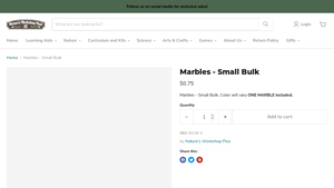 Marbles - Small Bulk - Nature's Workshop Plus - marble bulk