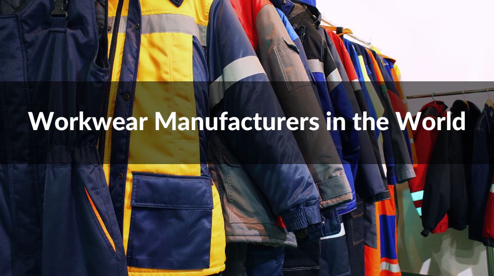 A relevant stock photo of workwear manufacturer in a typical setting.
