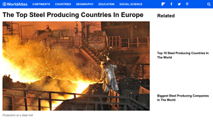 The Top Steel Producing Countries in Europe - WorldAtlas - eastern europe top steel manufacturer china owned