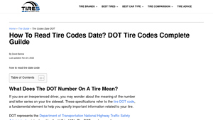 How To Read Tire Codes Date? DOT Codes Explained | 2025 - manufacturer date on tires