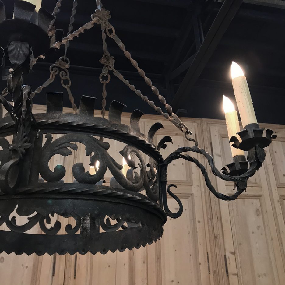 A relevant stock photo of wrought iron custom in a typical setting.