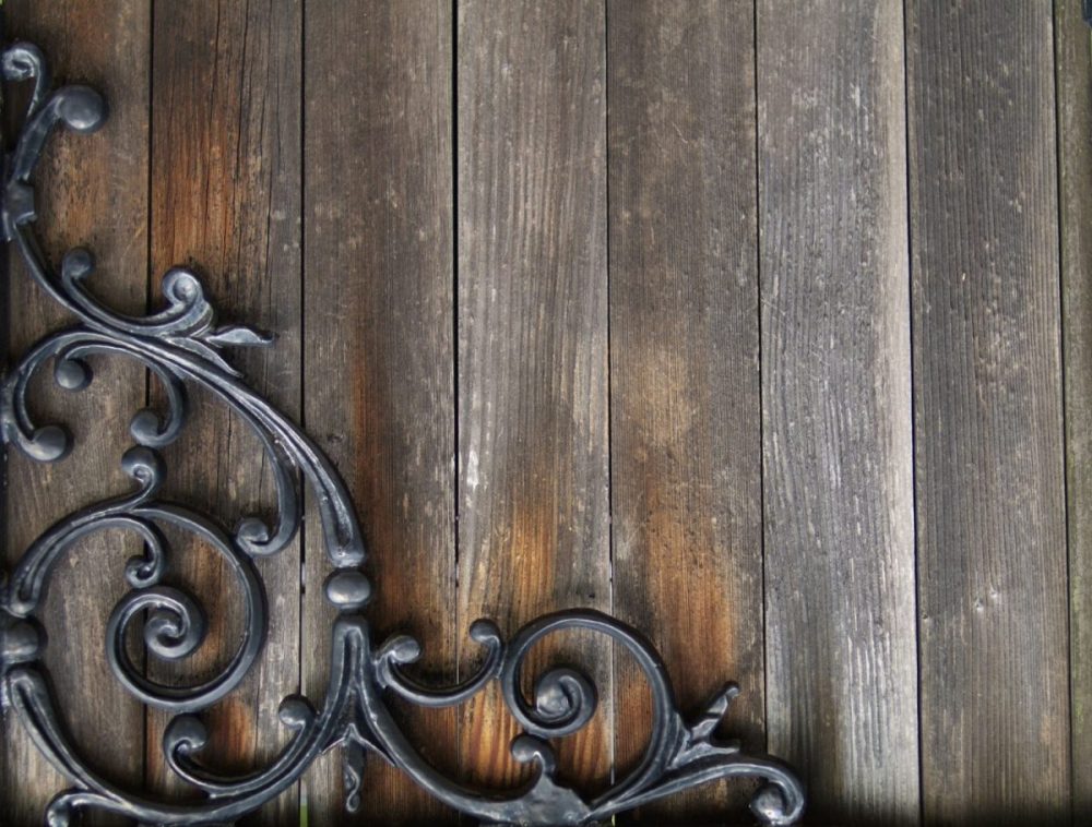 A relevant stock photo of wrought iron custom in a typical setting.