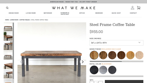 Steel Frame Coffee Table - What WE Make - metal coffee table factory