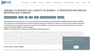 Xbrane to regain full rights to BIIB801, a proposed biosimilar ... - cimzia manufacturer