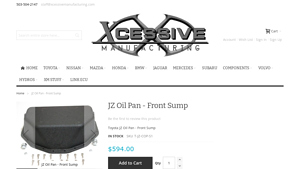 JZ Oil Pan - Front Sump - Xcessive Manufacturing - oil sump factory