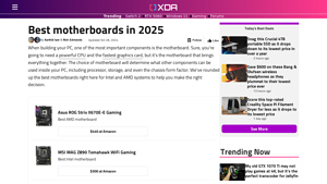 Best motherboards in 2025 - XDA Developers - best motherboard manufacturer