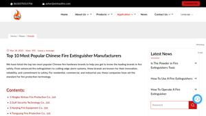 Top 10 Most Popular Chinese Fire Extinguisher Manufacturers - fire extinguisher manufacturer