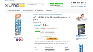 AG13 LR44 1.5V Alkaline Batteries - 10 pack - xUmp.com - ag13 battery bulk