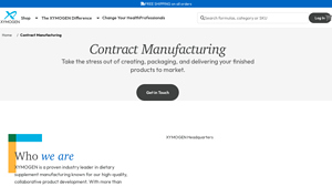 XYMOGEN - Contract Manufacturing - contract manufacturer nutritional supplements