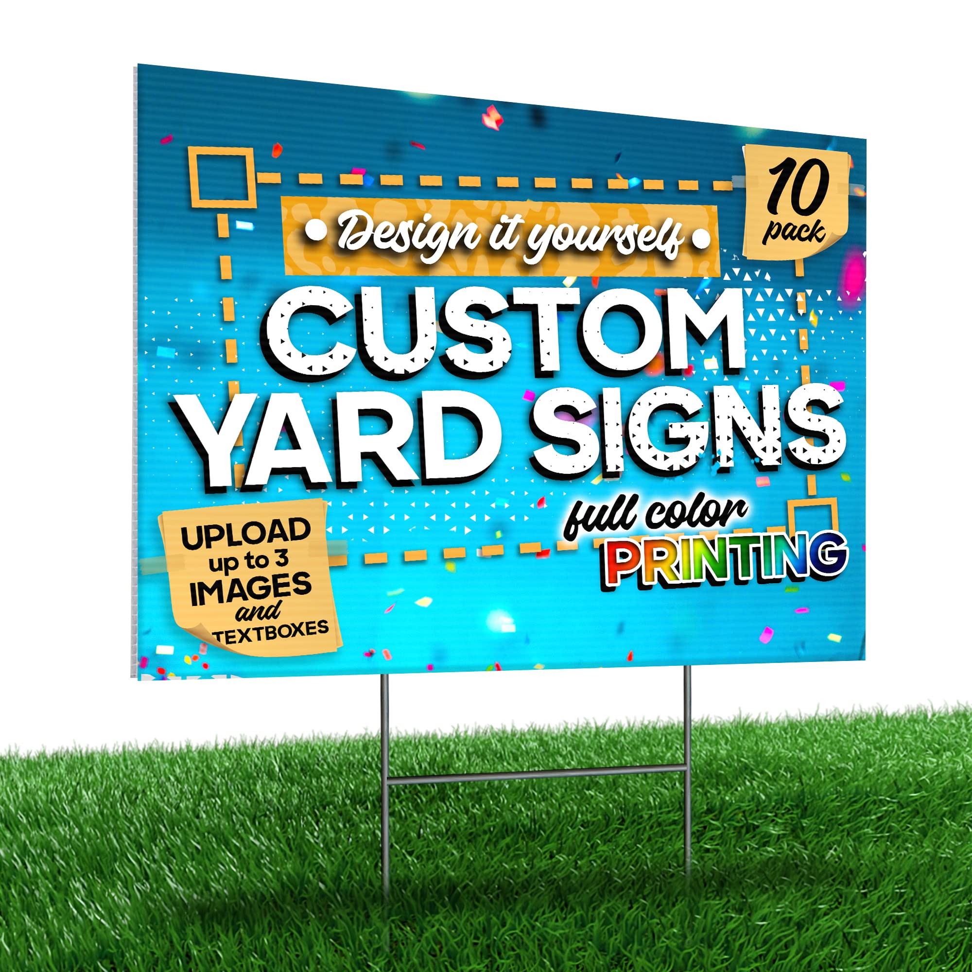 A relevant stock photo of yard sign custom in a typical setting.