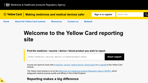 Yellow Card | Making medicines and medical devices safer - ac manufacturer with triangle logo black red yellow