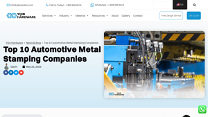 Top 10 Automotive Metal Stamping Companies - yijinsolution.com - stamping parts manufacturer