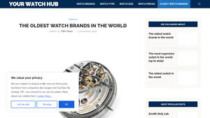 The oldest watch brands in the world - Your Watch Hub - oldest watch manufacturer