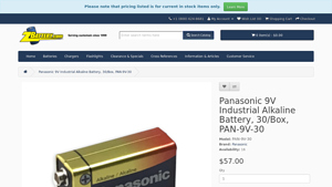 Panasonic 9V Industrial Alkaline Battery, Bulk Box of 30, PAN-9V ... - 9v bulk