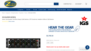 IGS Audio 825EQ Mastering Equalizer | ZenPro Audio - ear 825eq manufacturer