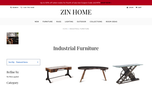 Modern & Vintage Industrial Style Furniture | Zin Home - industrial furniture company