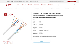Factory LAN CABLE F/UTP 24 AWG UTP CAT 5e with 0.45-0.51mm ... - cat5e cable factory