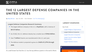 The 12 Largest Defense Companies In The United States - weapons manufacturer