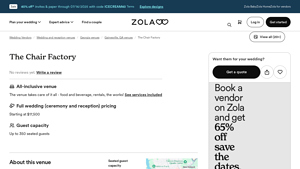 The Chair Factory | Wedding Venues | Cost, Reviews & Photos - Zola - chair factory