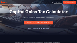 Screenshot of Capital Gains Tax Calculator | 1031 Crowdfunding