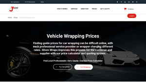 Screenshot of Vehicle Wrapping Prices | How Much Is A Car Wrap - 3Dom Wraps