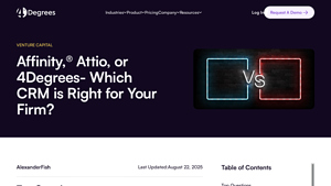 Screenshot of Affinity,® Attio, or 4Degrees- Which CRM is Right for Your Firm?