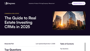 Screenshot of The Guide to Real Estate Investing CRMs in 2025 - 4Degrees