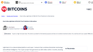 Screenshot of How to Buy Lightchain AI: LCAI Price Prediction & Alternatives