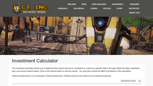 Screenshot of Investment Calculator - AALL IR Room