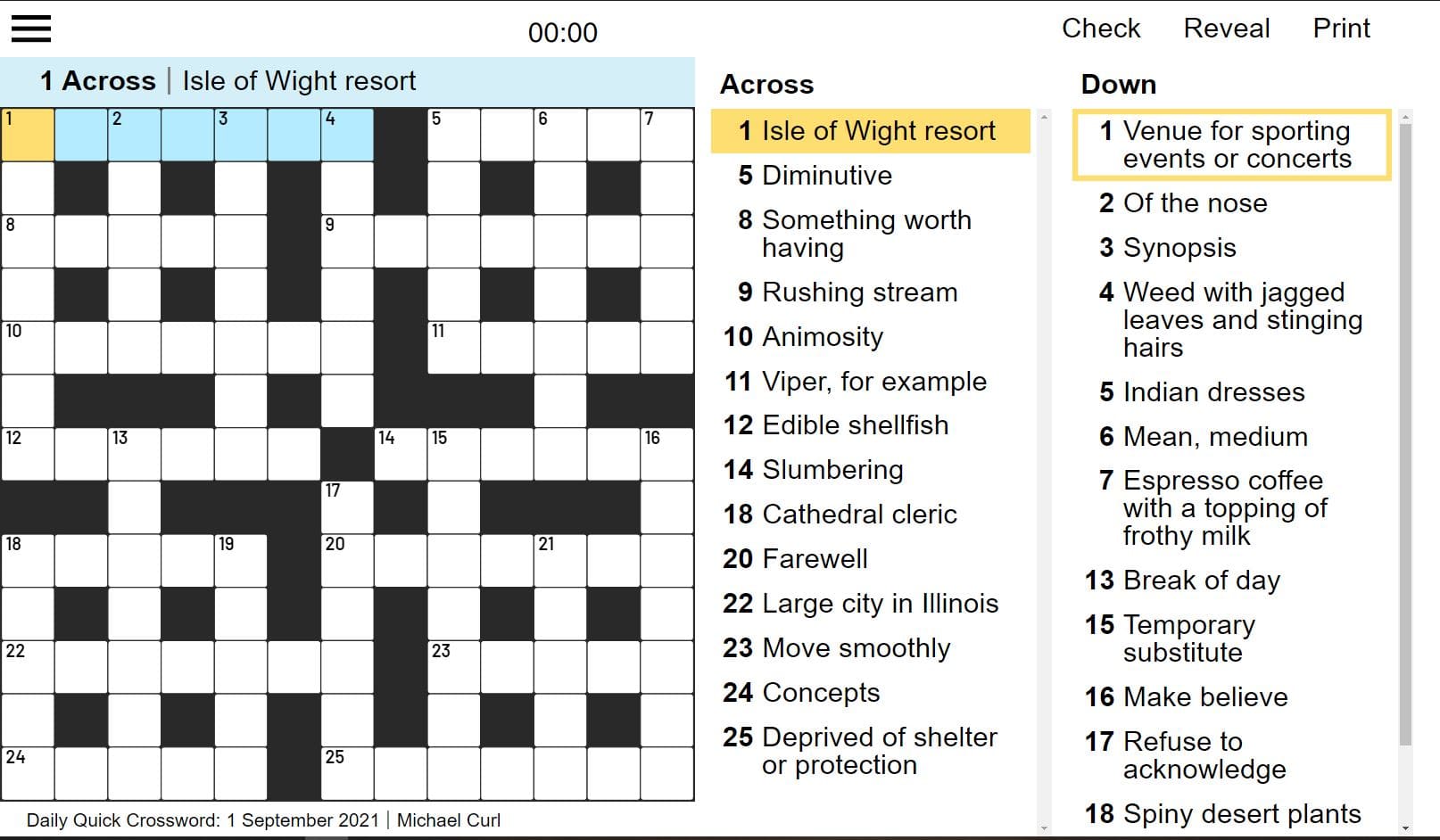 Featured image for aarp daily crossword puzzle - Daily Quick Crossword from AARP Games