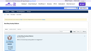 Screenshot of Best Blog Hosting Platform - AccuWeb Hosting