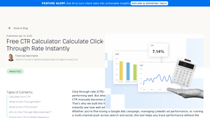Screenshot of Free CTR Calculator: Calculate Click-Through Rate Instantly